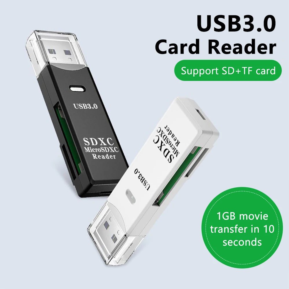 2 - in - 1 USB 3.0 SD/TF Card Reader - Gadgetroo