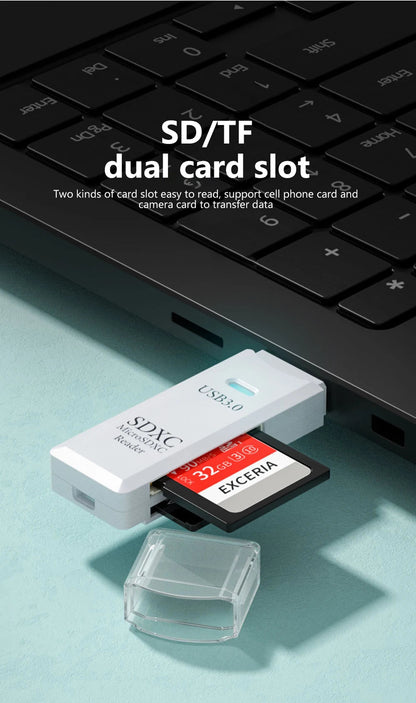 2 - in - 1 USB 3.0 SD/TF Card Reader - Gadgetroo