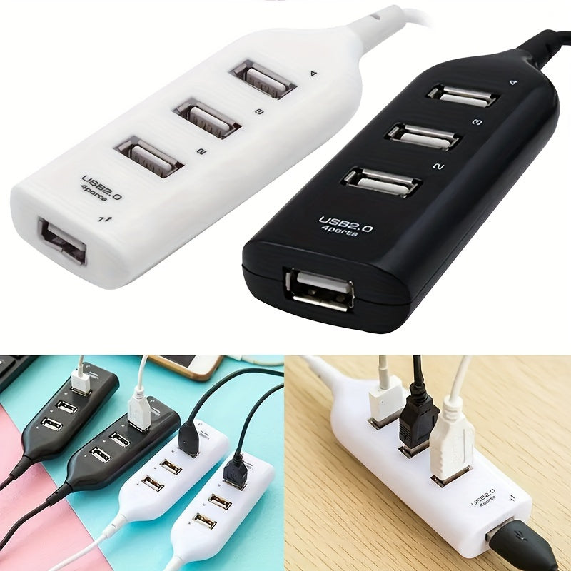 Micro USB Hub 2.0 - 4 Port High-Speed USB Splitter for PC Accessories