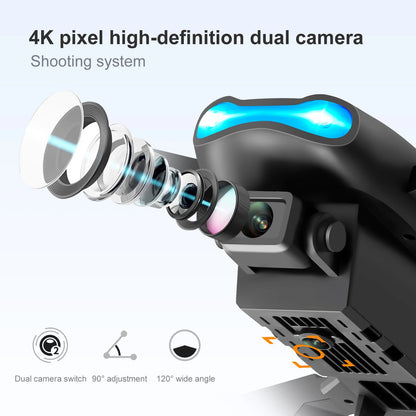 4K HD Wide - angle FPV Wi - Fi RC Drone Quadcopter - Gadgetroo