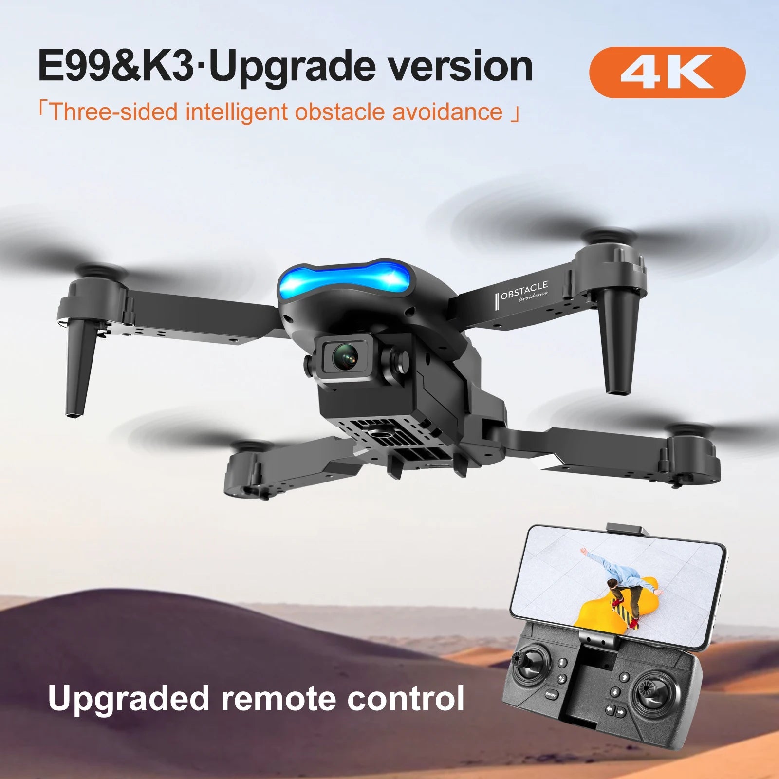 4K HD Wide - angle FPV Wi - Fi RC Drone Quadcopter - Gadgetroo