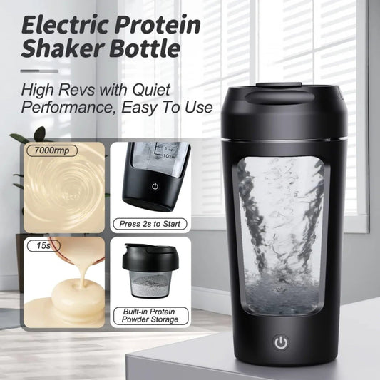 650ml Electric Protein Shaker Bottle - (USB Rechargeable) - Gadgetroo