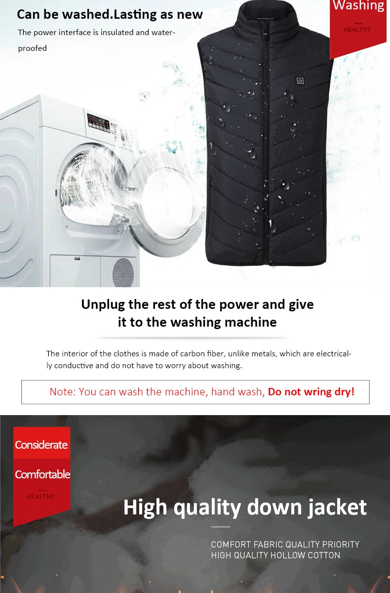 Men's USB Infrared Heated Vest Jacket