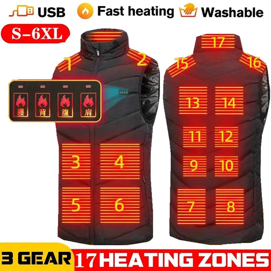 Men's USB Infrared Heated Vest Jacket