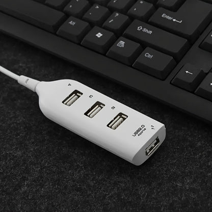 Micro USB Hub 2.0 - 4 Port High-Speed USB Splitter for PC Accessories