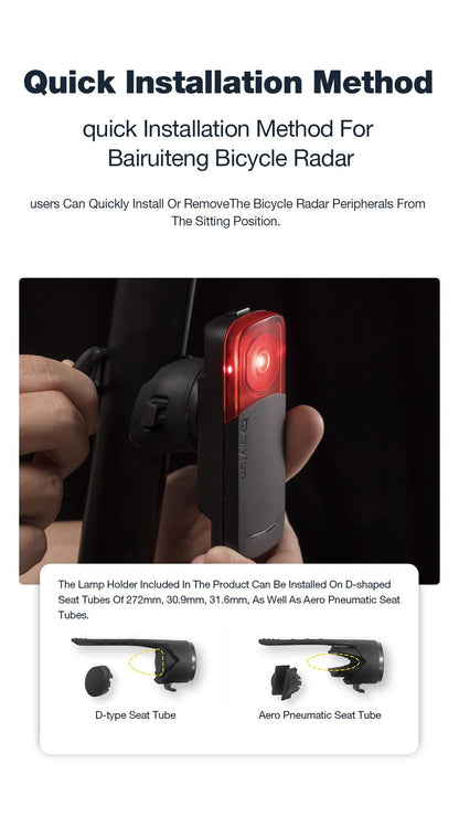 Bryton Gardia R300 - Smart Bicycle Rear Radar LED Light - Gadgetroo