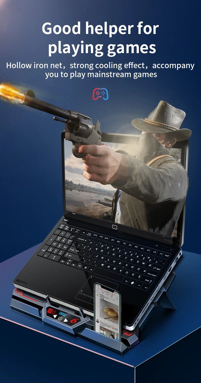 COOLCOLD 17inch Gaming Laptop Cooler (6 Fan) - Gadgetroo