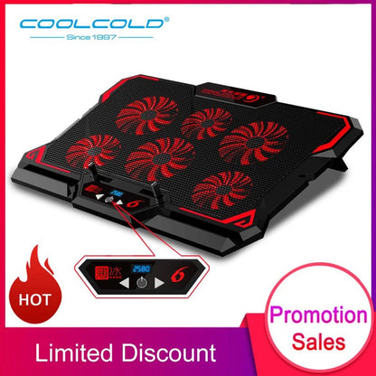COOLCOLD 17inch Gaming Laptop Cooler (6 Fan) - Gadgetroo
