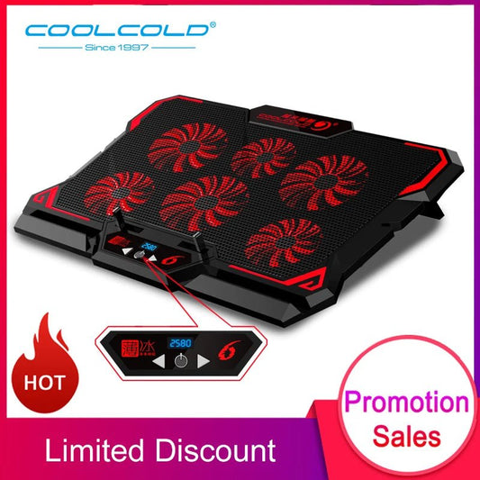 COOLCOLD 17inch Gaming Laptop Cooler (6 Fan) - Gadgetroo