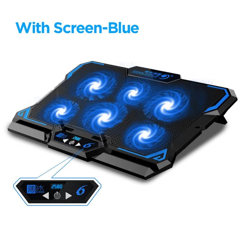 COOLCOLD 17inch Gaming Laptop Cooler (6 Fan) - Gadgetroo