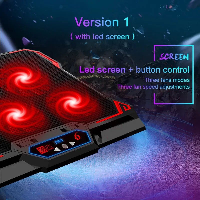 COOLCOLD 17inch Gaming Laptop Cooler (6 Fan) - Gadgetroo