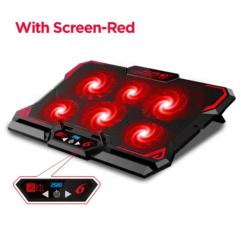 COOLCOLD 17inch Gaming Laptop Cooler (6 Fan) - Gadgetroo