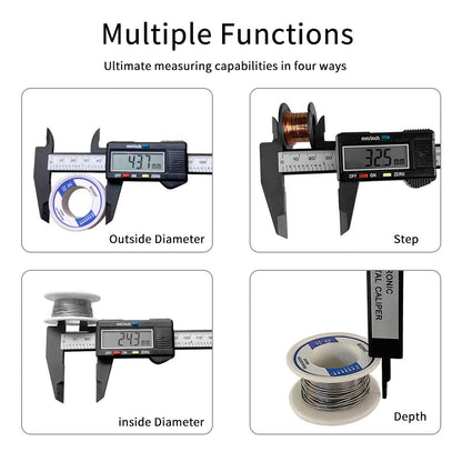 Digital Caliper/Gauge - 100mm/150mm Maximum Length (Battery Powered) - Gadgetroo