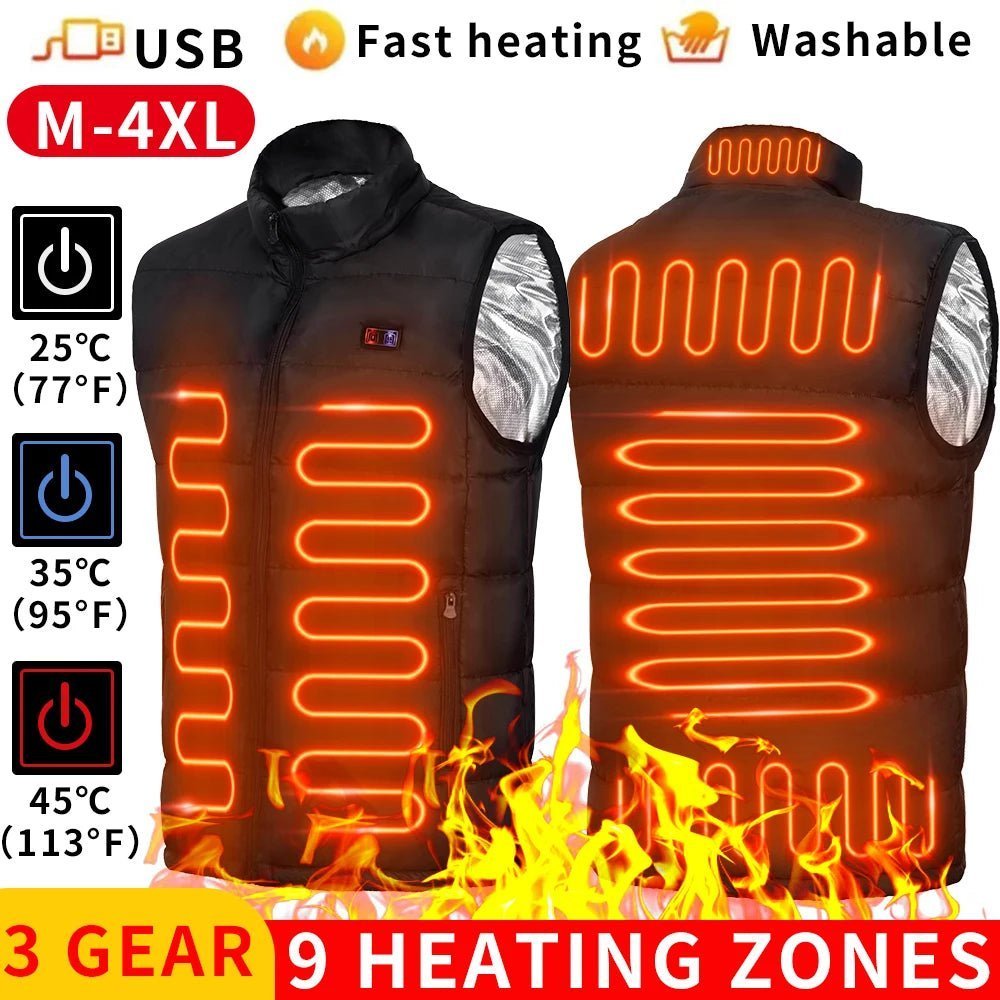 Heated Vest/Jacket/Coat - Graphene (USB Rechargeable) - Gadgetroo