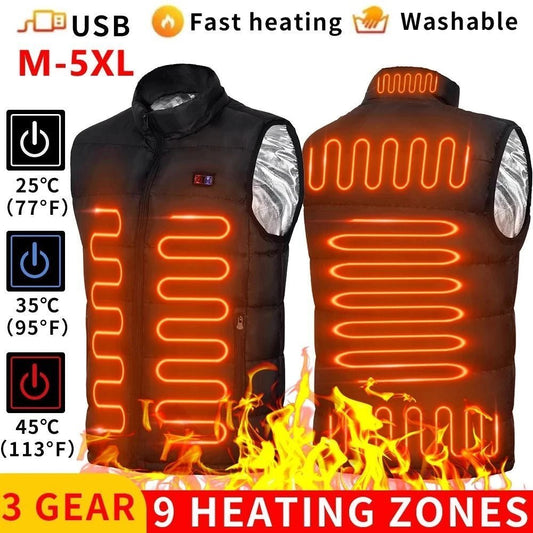 Heated Vest/Jacket/Coat - Graphene (USB Rechargeable) - Gadgetroo