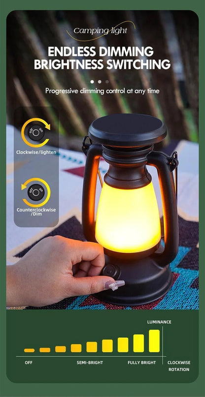 LED Portable Retro Lamp (Outdoor Camping Or Home Decoration) - Gadgetroo