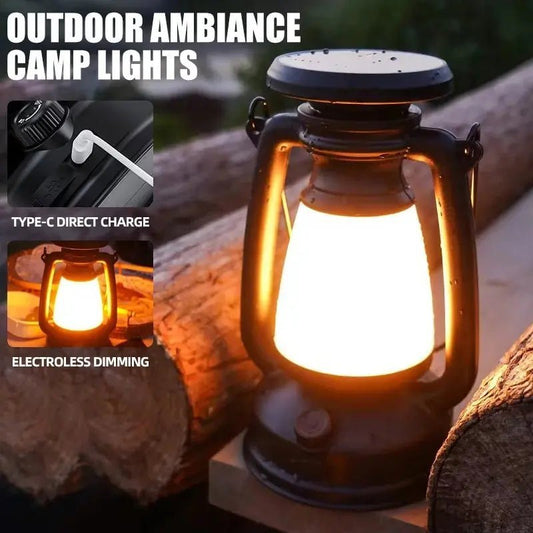 LED Portable Retro Lamp (Outdoor Camping Or Home Decoration) - Gadgetroo