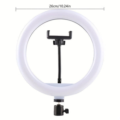 Phone Selfie - Tripod Stand With Plug - in LED Circle Light (146cm Length) - Gadgetroo