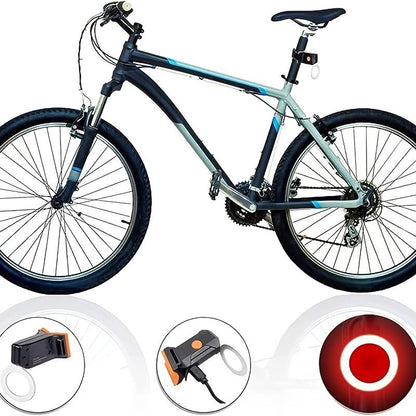Retro Heart - Shaped LED Bicycle Taillight - (USB Rechargeable) - Gadgetroo