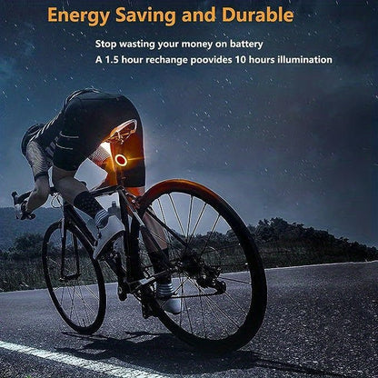 Retro Heart - Shaped LED Bicycle Taillight - (USB Rechargeable) - Gadgetroo
