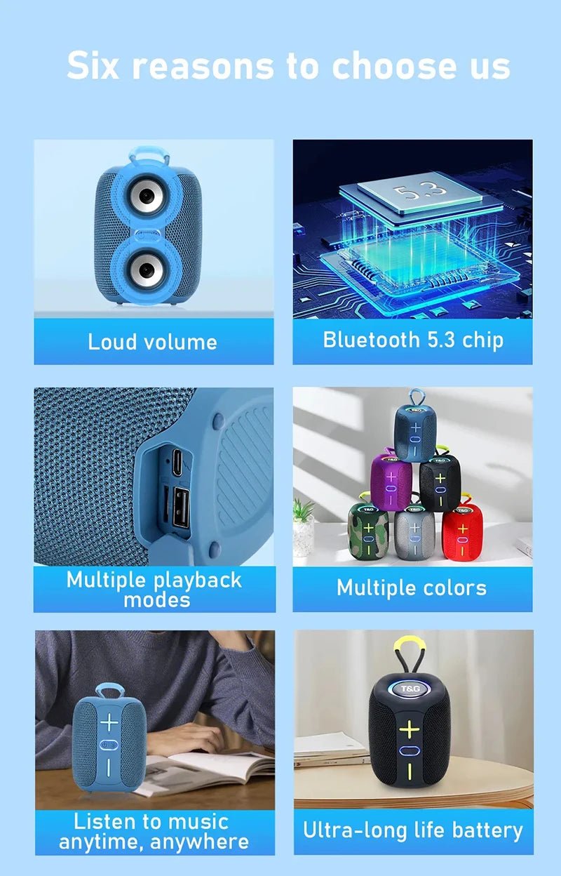 T&G Small Bluetooth Portable Speaker - Gadgetroo
