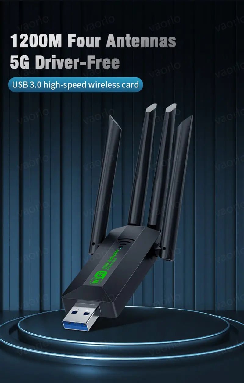 WiFi USB Adapter (2.4Gh/5Ghz) - Connect Your Laptop/PC To WiFi - Gadgetroo